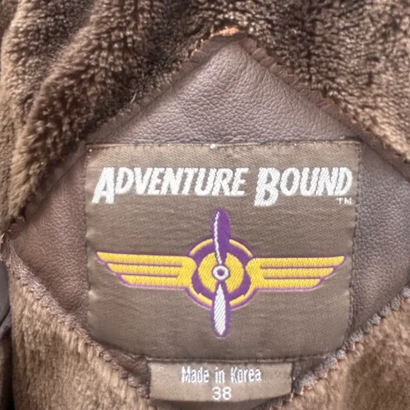 SALE***Vintage Adventure Bound Bomber Flight Leather Jacket One Of A Kind - Picture 8 of 16